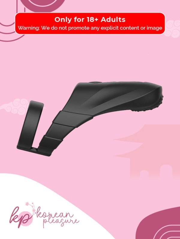 Black Stylish Silicone Double Cock Ring Vibrator