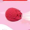 2 Rose-Shaped Handheld Sucking Vibrator with Clitoral Suction