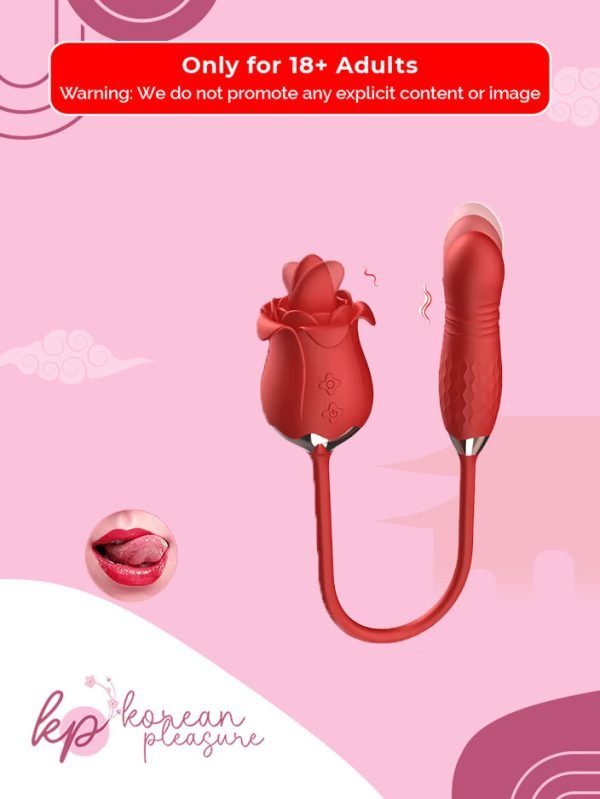 2 10-Speed Tongue Licking Rose Vibrator